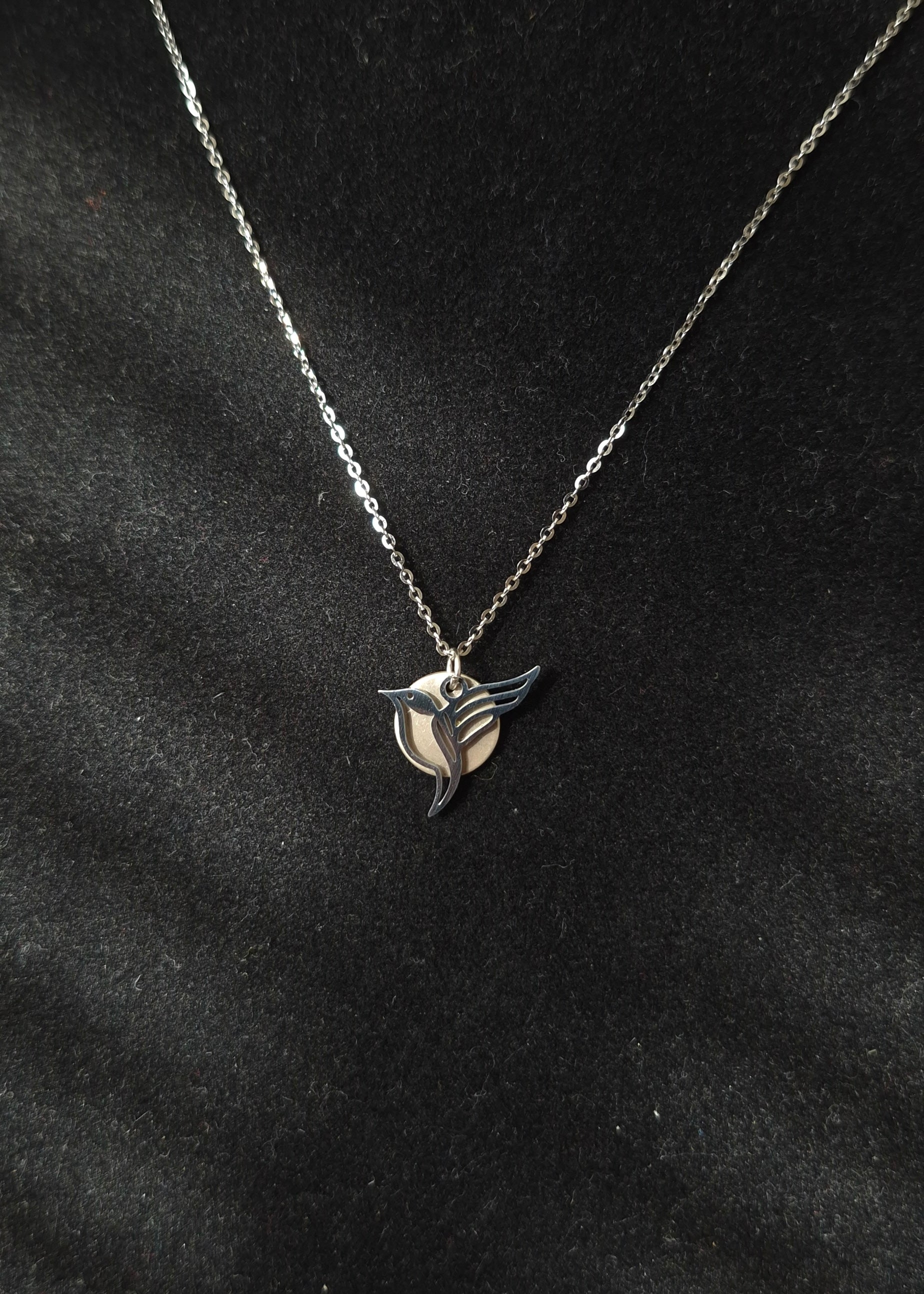 Silver Hummingbird Necklace