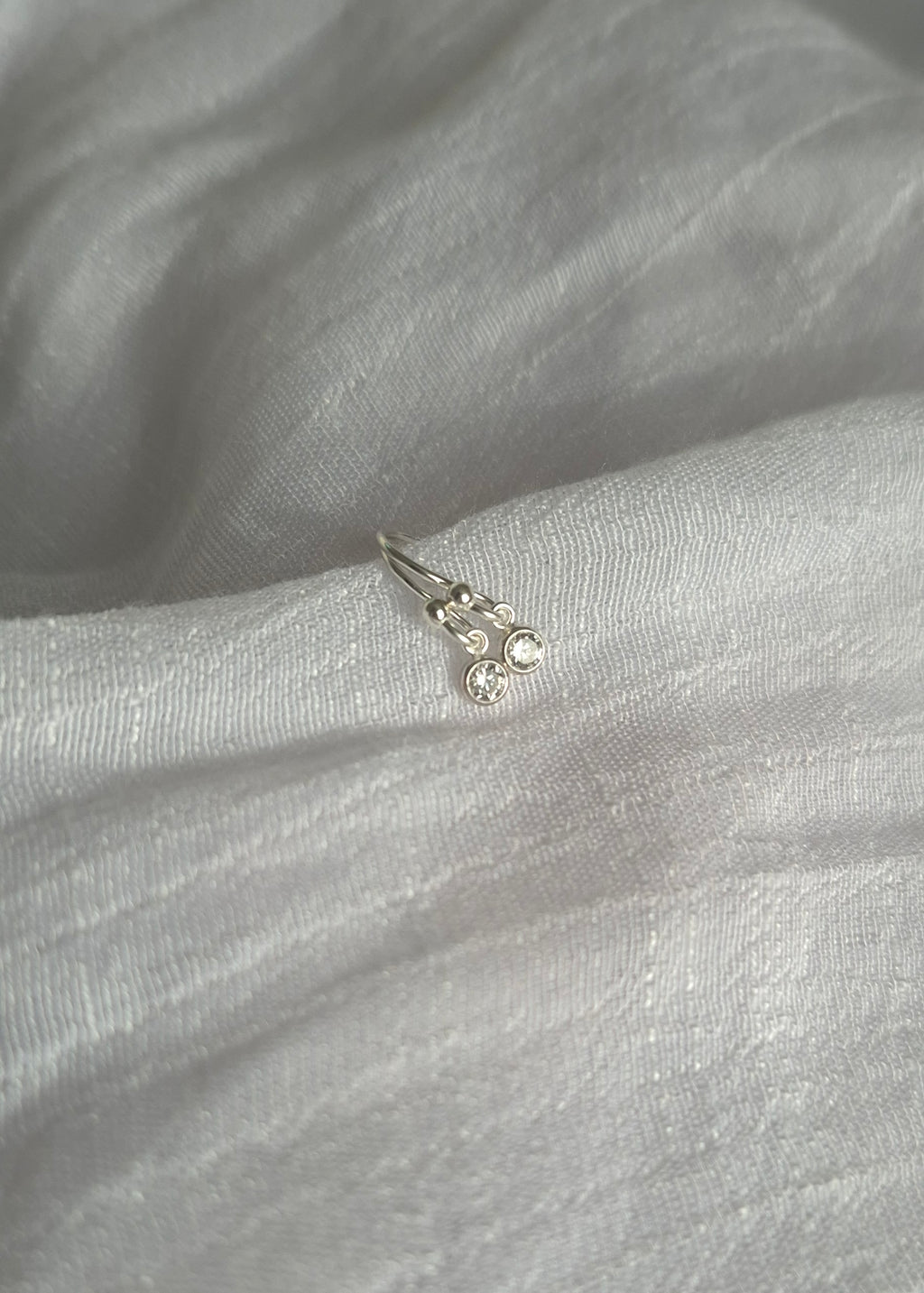 Tiny Crystal Drop Earrings