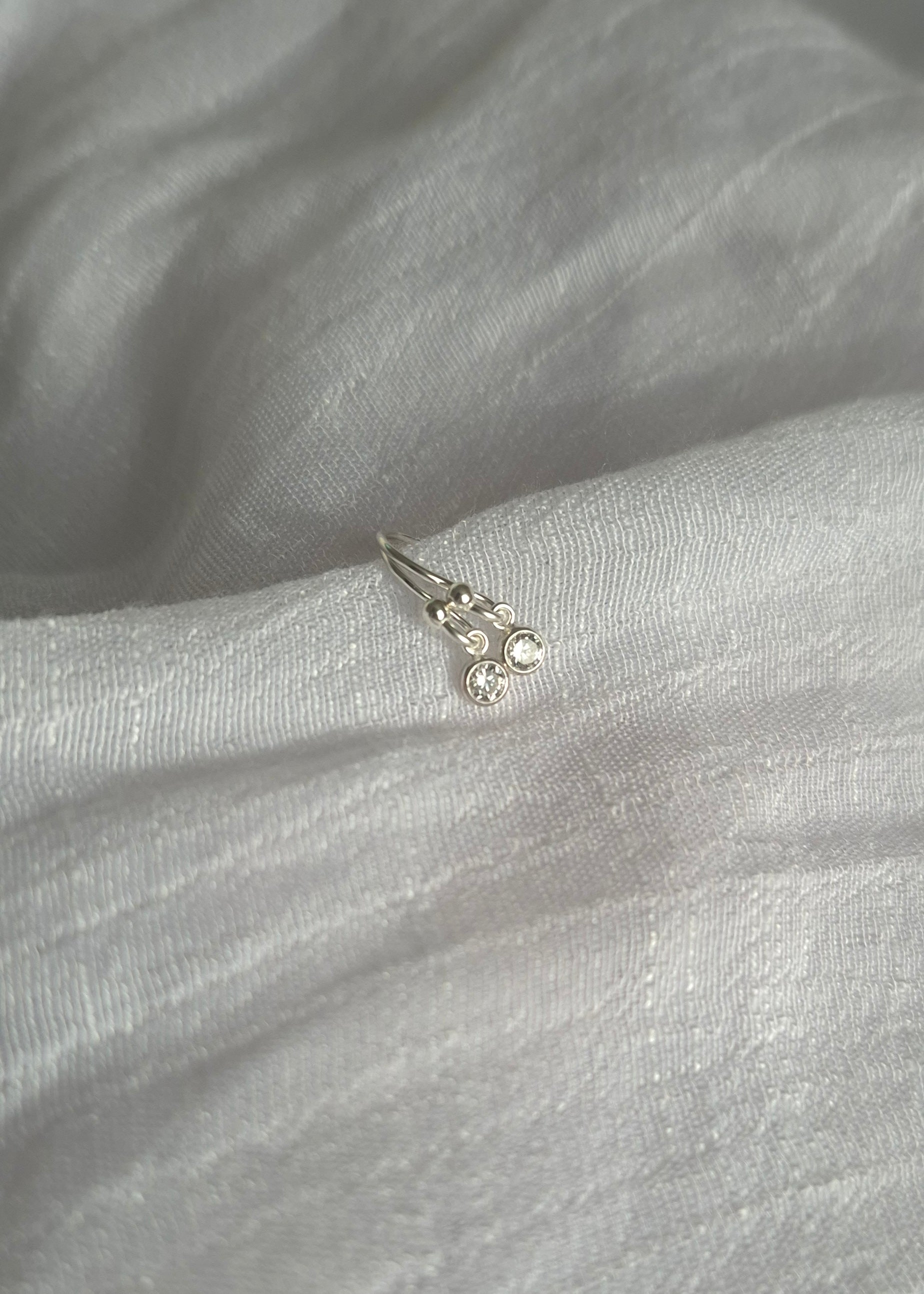 Tiny Crystal Drop Earrings
