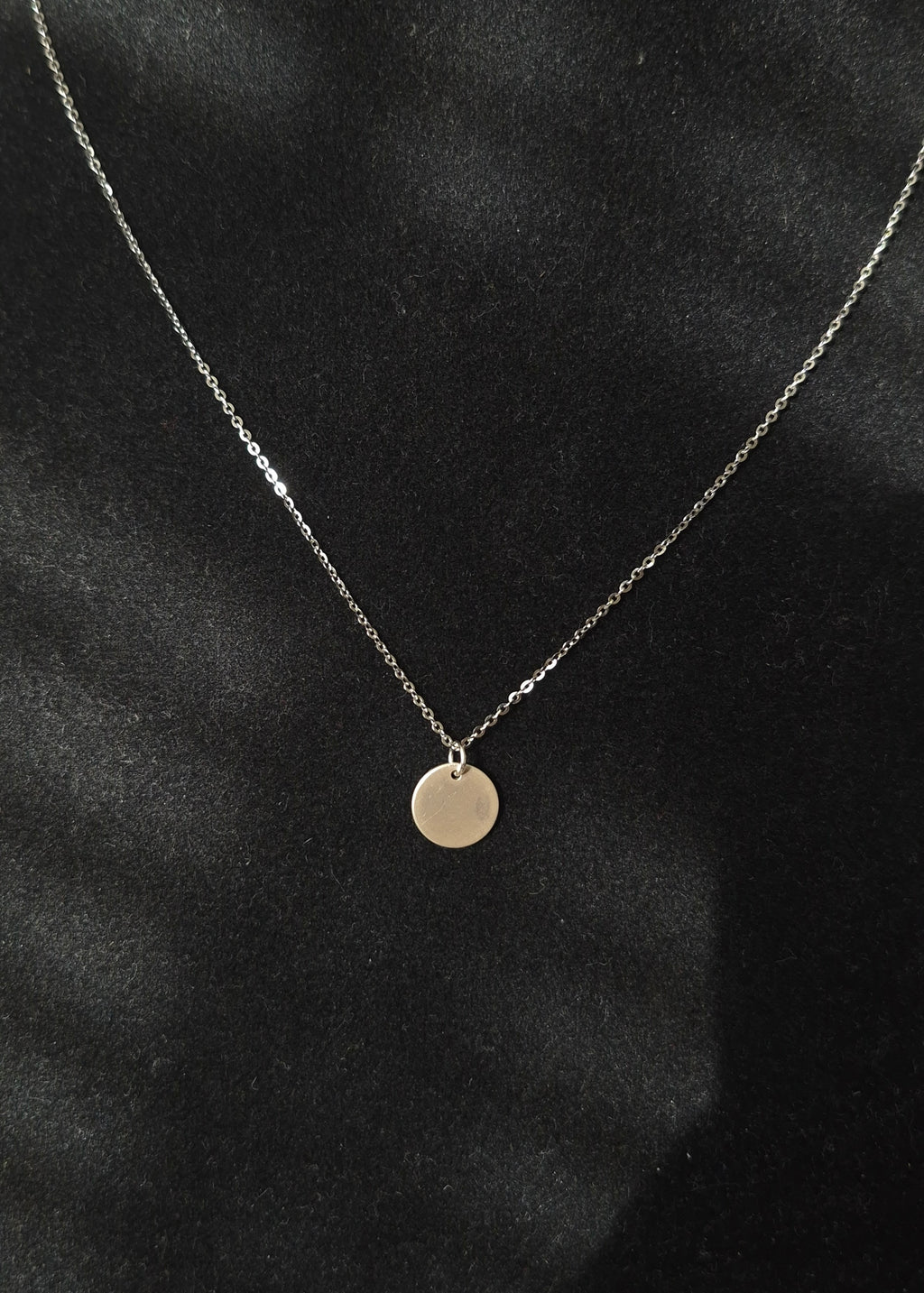 Silver Disc Necklace