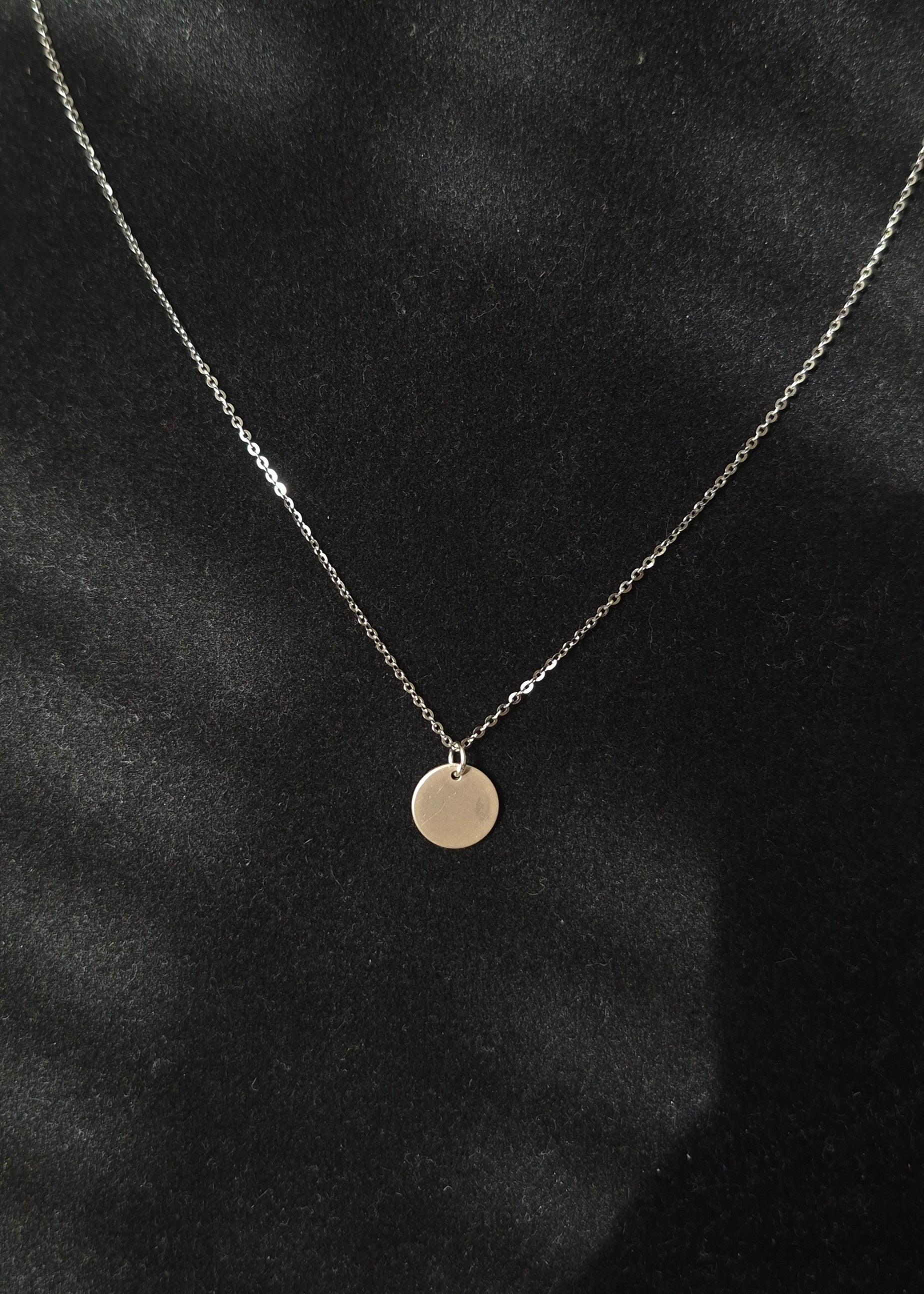 Silver Disc Necklace