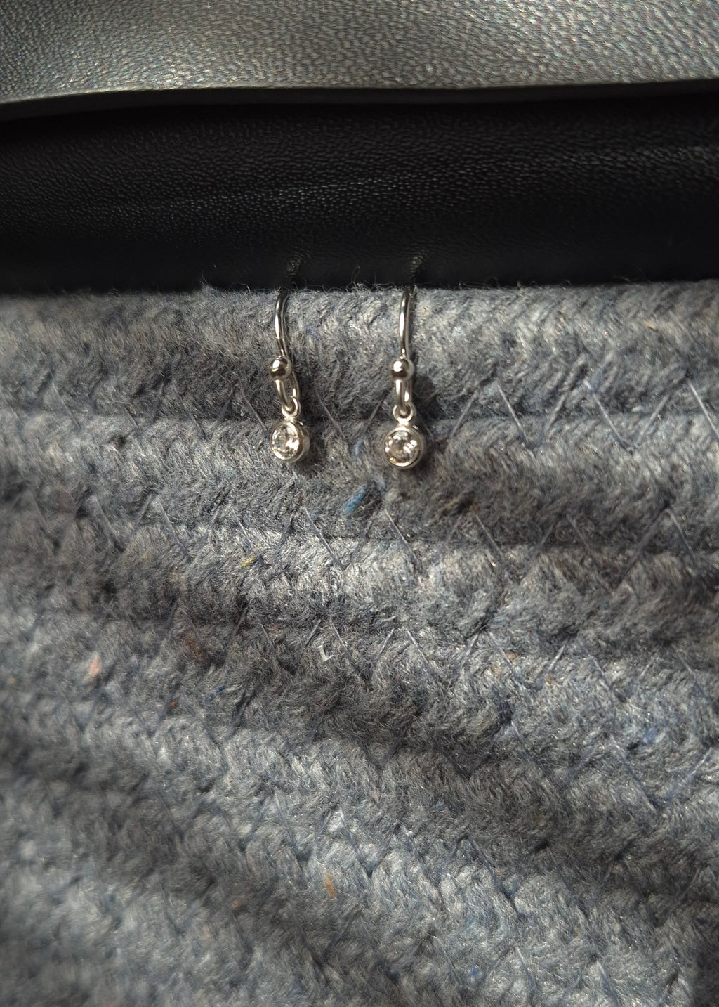 Tiny Crystal Drop Earrings