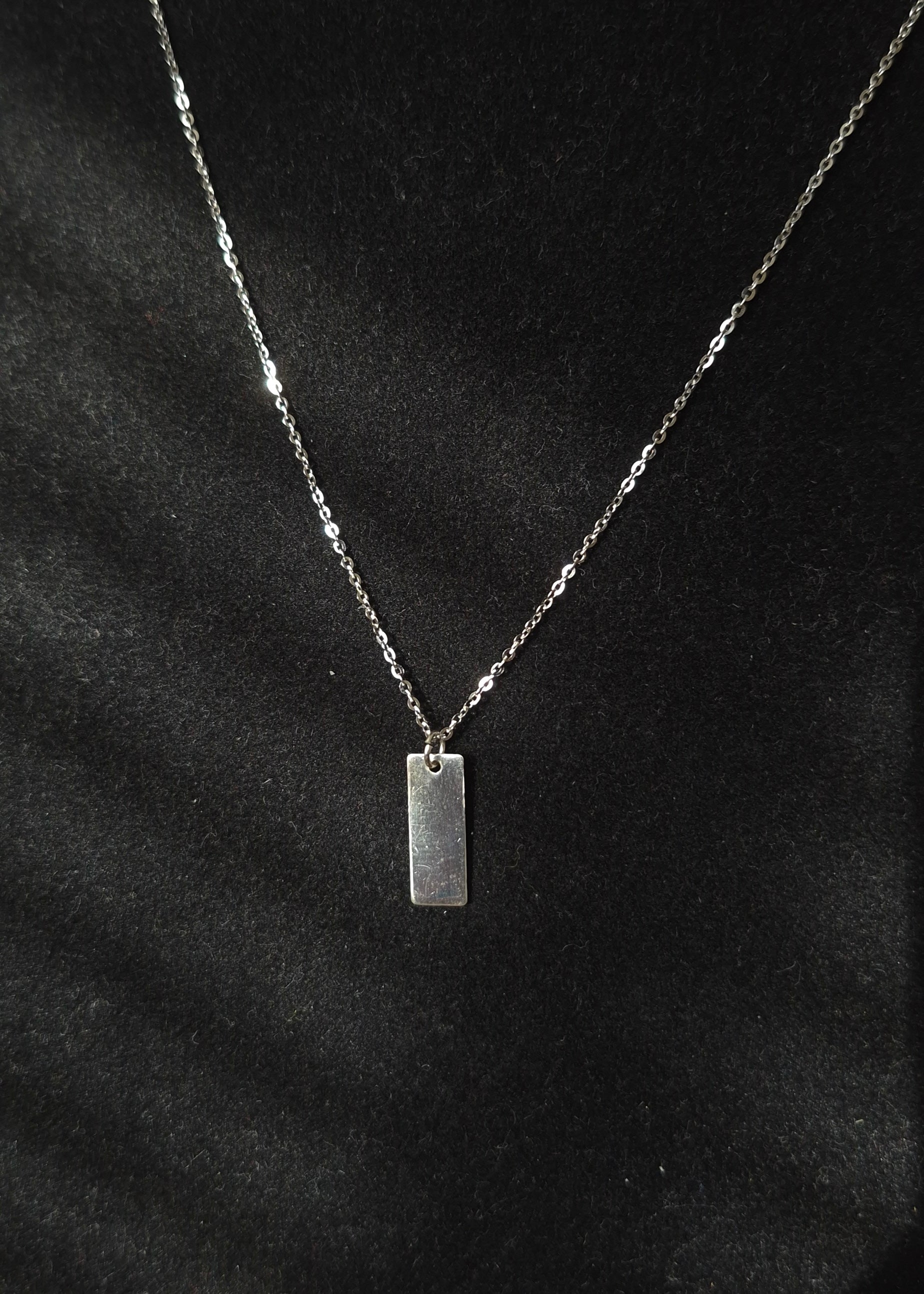 Silver Tag Necklace