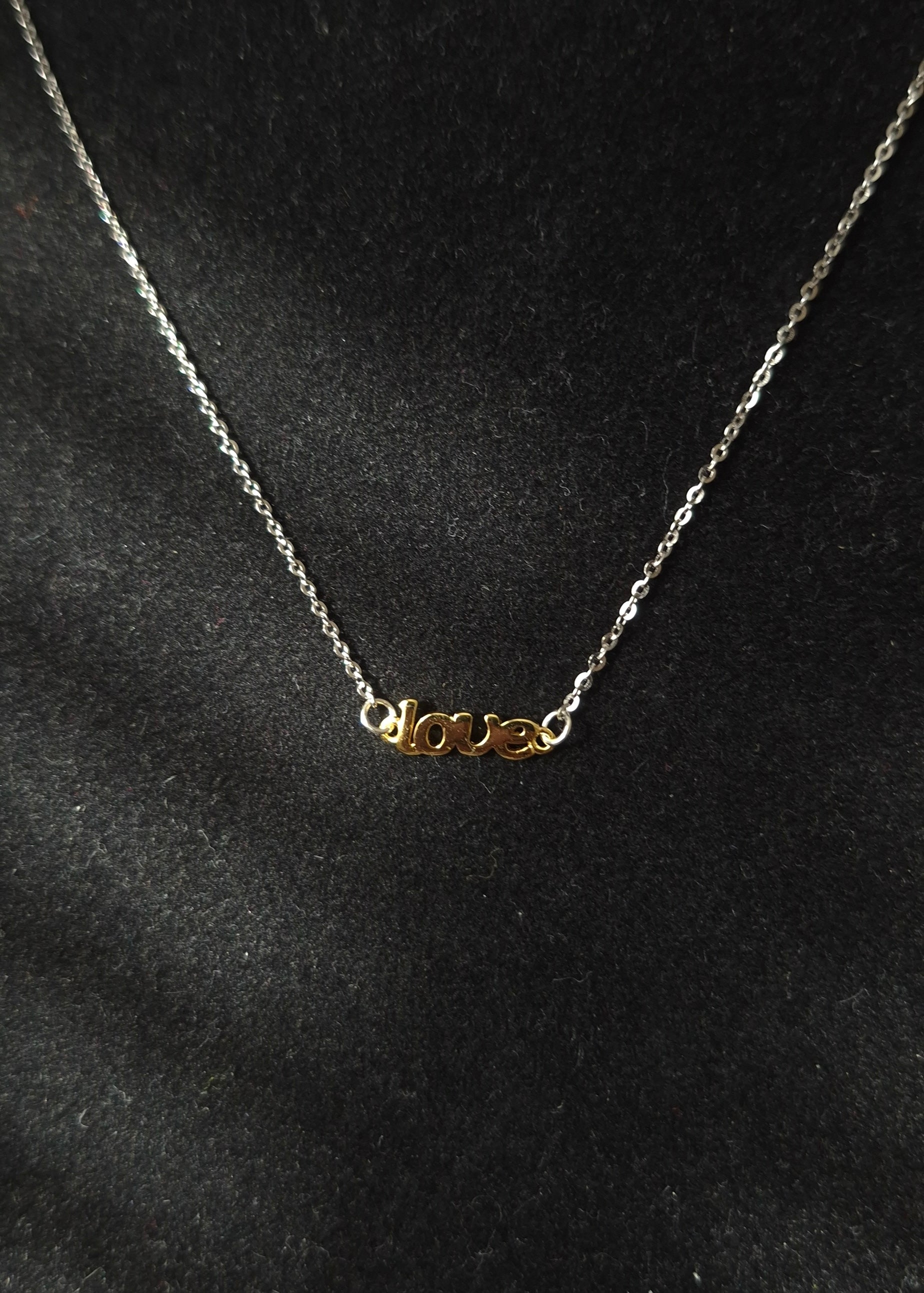 Mixed Metal Love Necklace