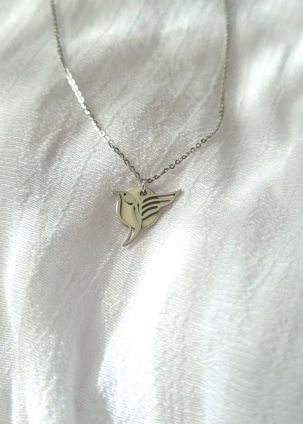 Silver Hummingbird Necklace