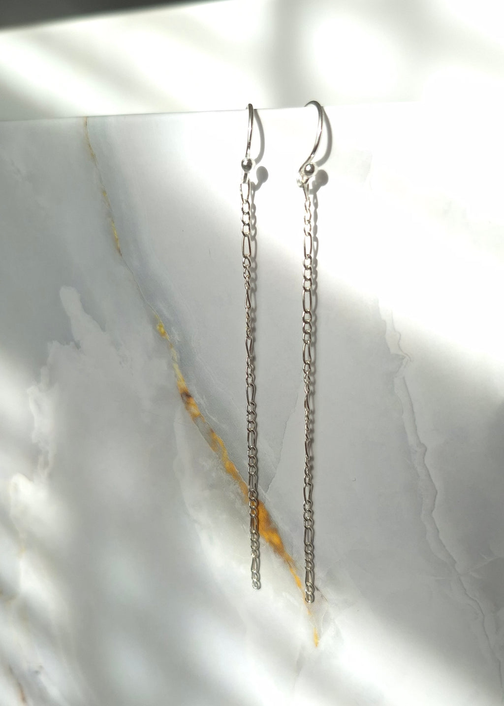 Silver Figaro Dangle Earrings