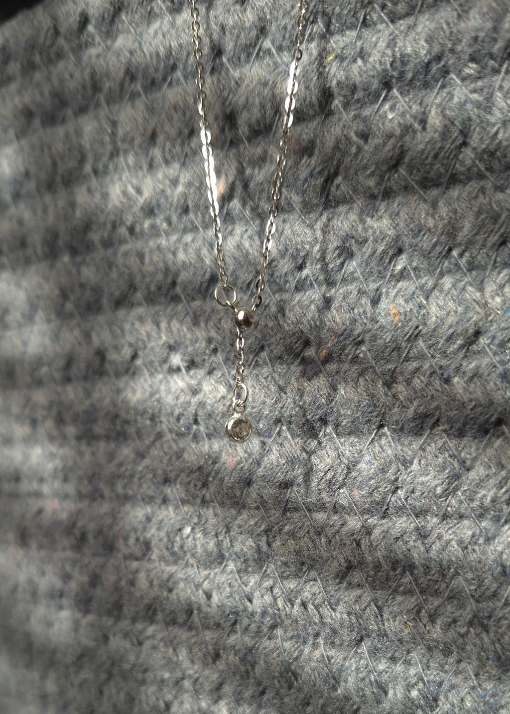Tiny Crystal Drop Necklace