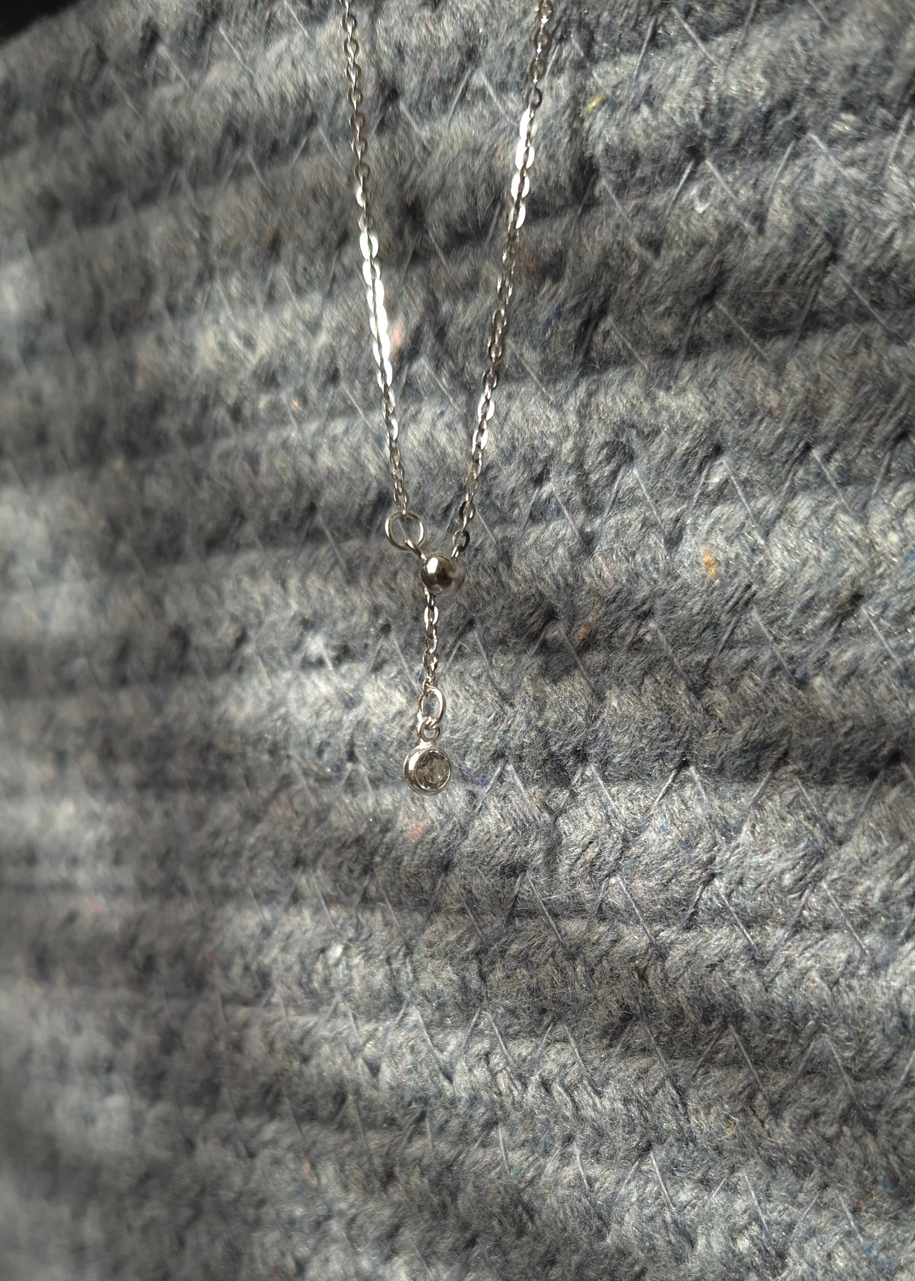 Tiny Crystal Drop Necklace