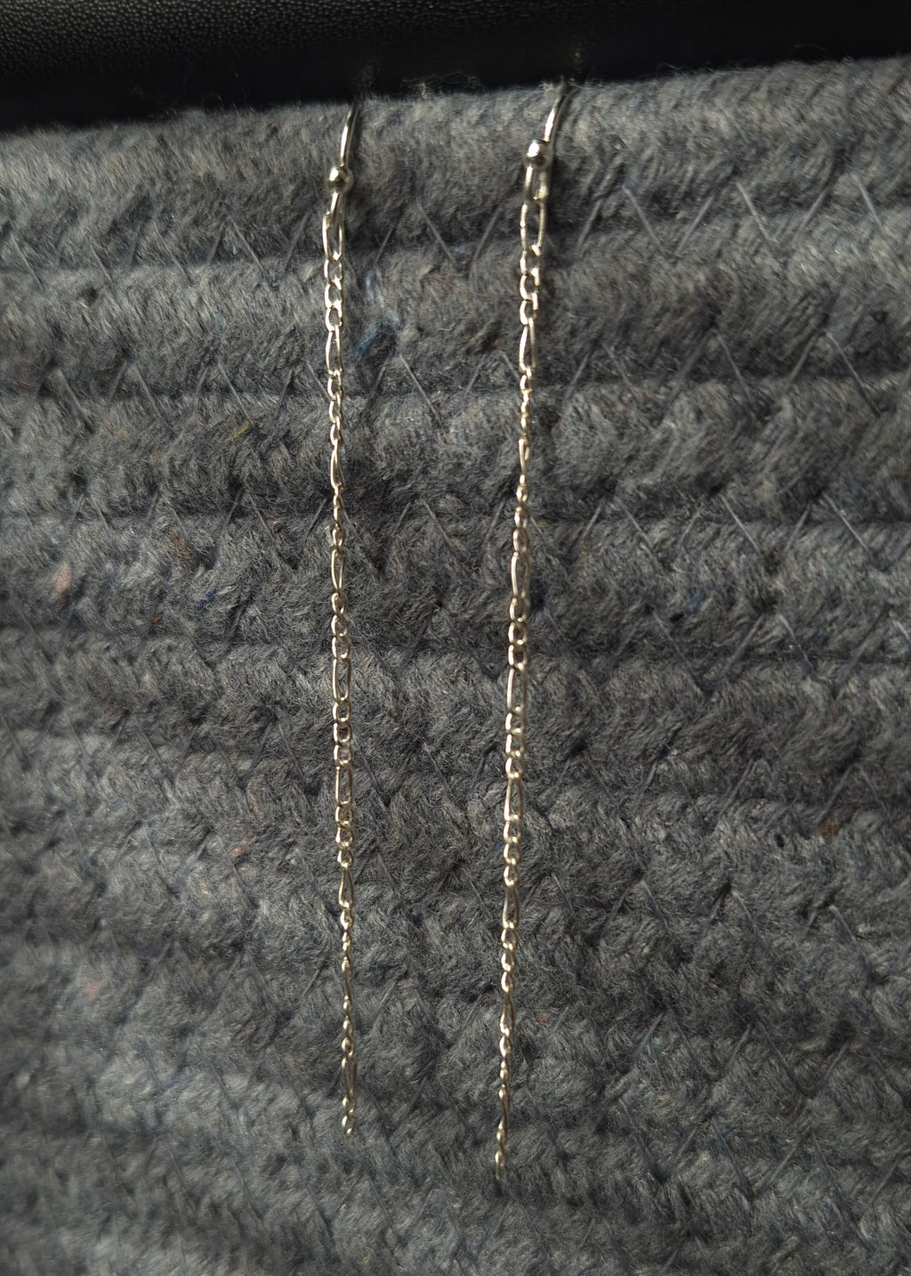 Silver Figaro Dangle Earrings