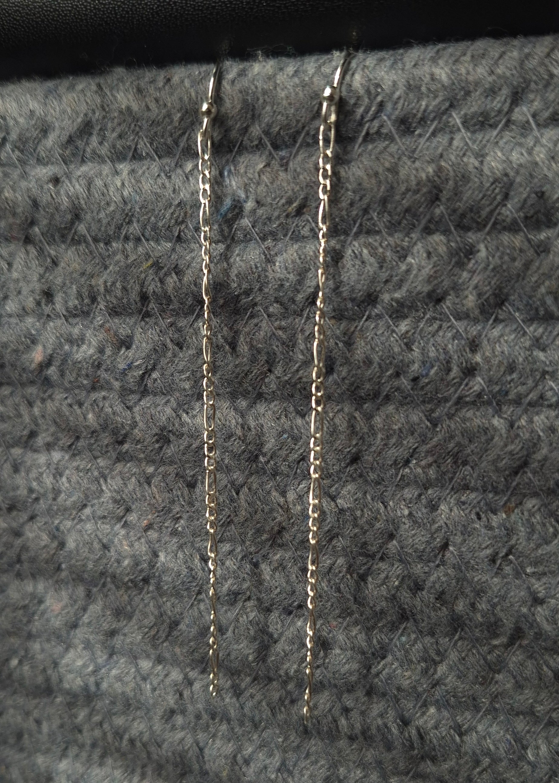 Silver Figaro Dangle Earrings