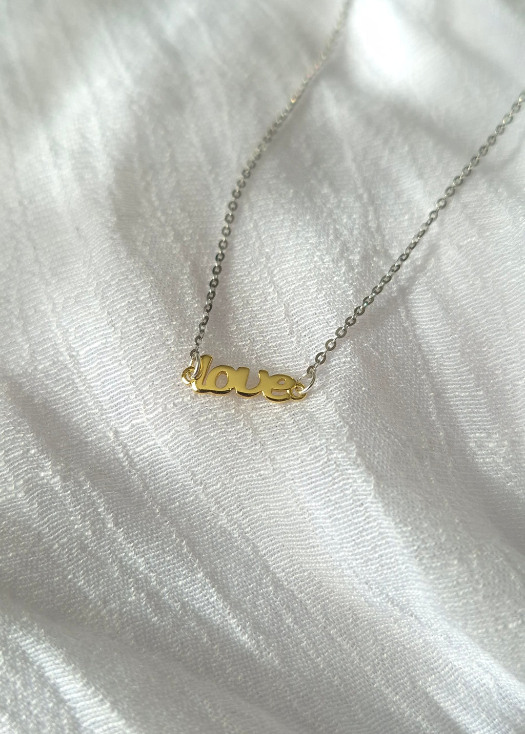 Mixed Metal Love Necklace