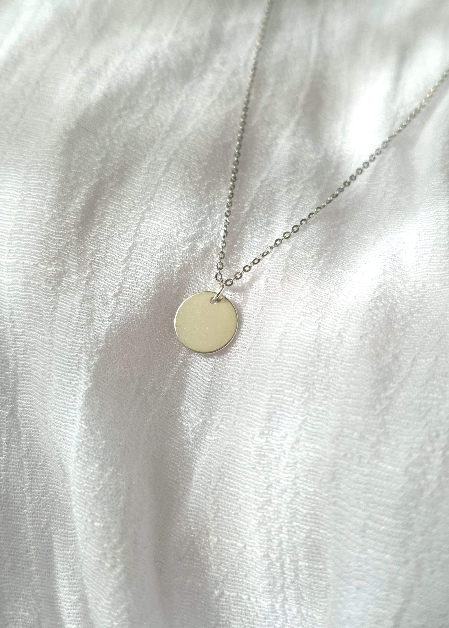 Silver Disc Necklace