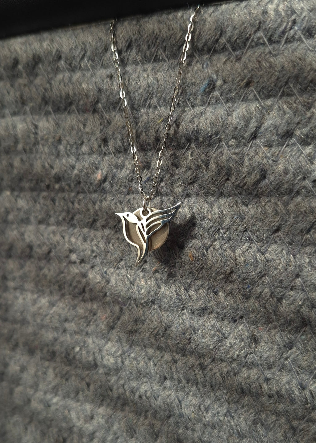 Silver Hummingbird Necklace