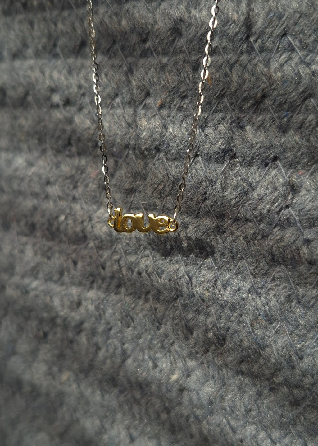 Mixed Metal Love Necklace