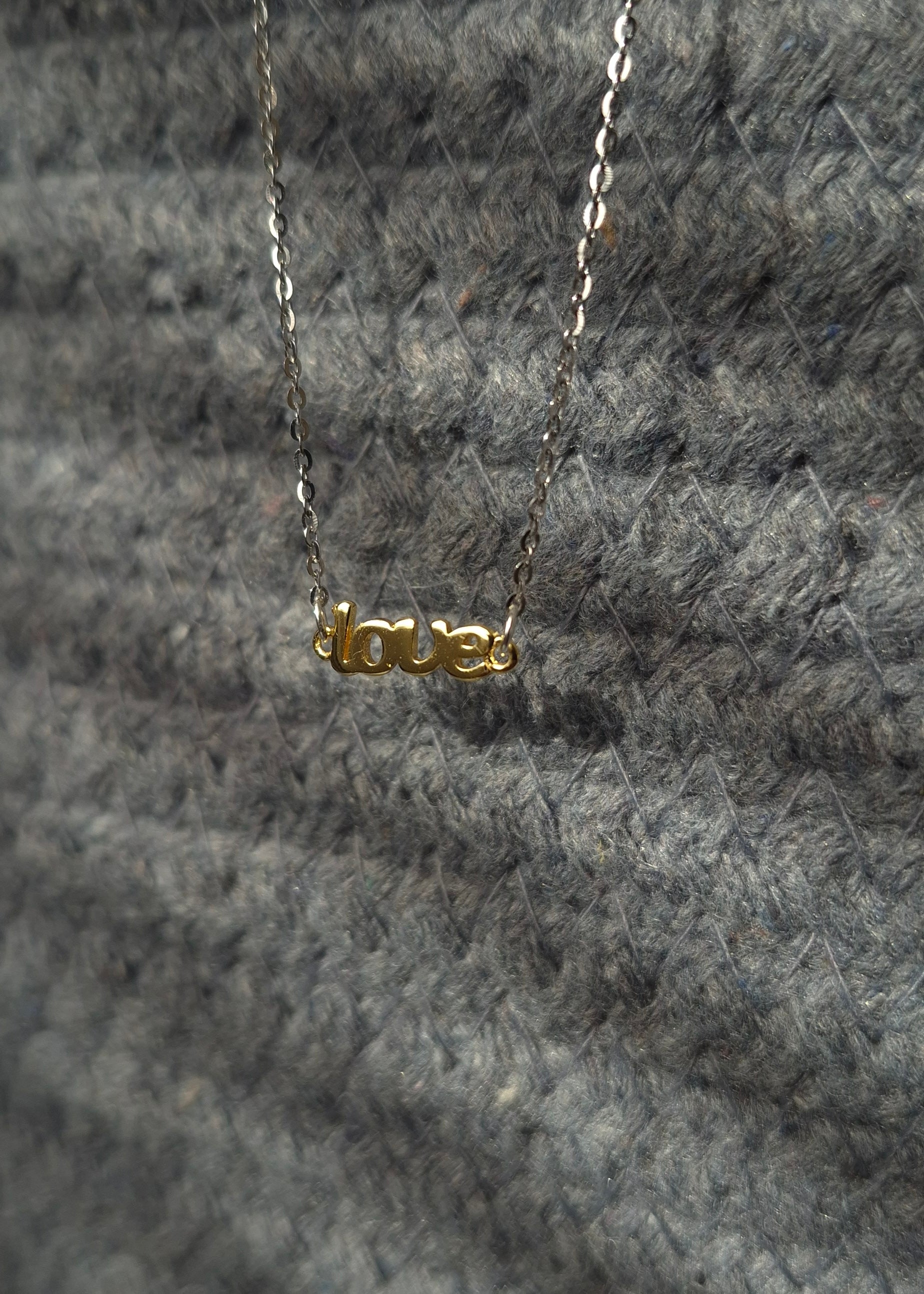 Mixed Metal Love Necklace