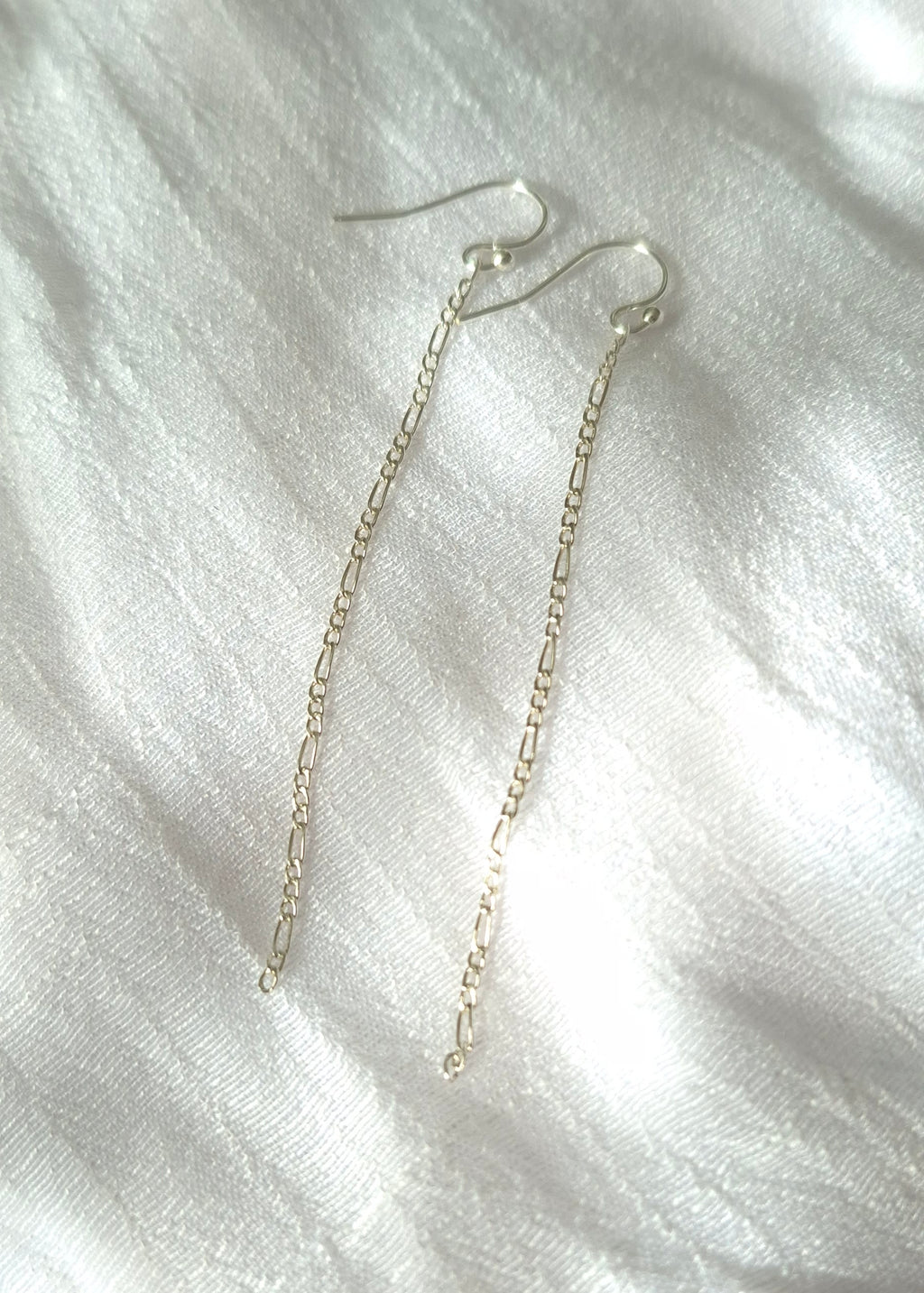 Silver Figaro Dangle Earrings