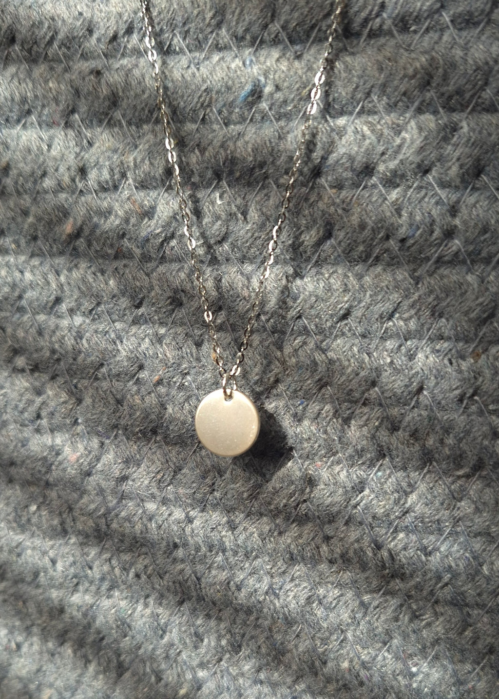 Silver Disc Necklace