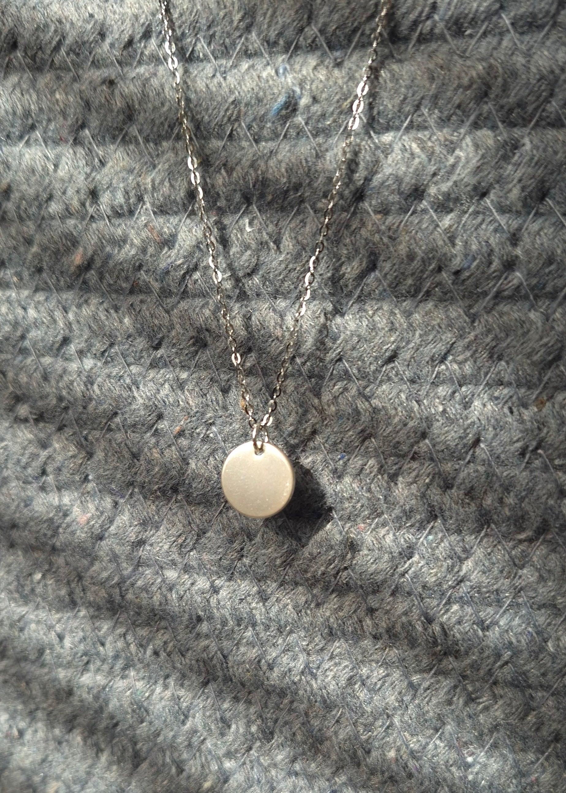 Silver Disc Necklace